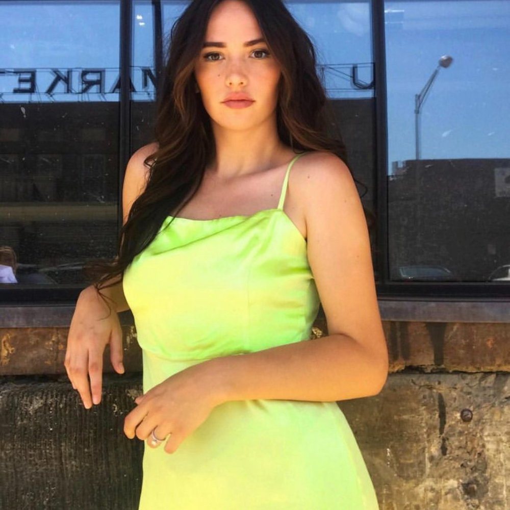 Green Satin Large Dress